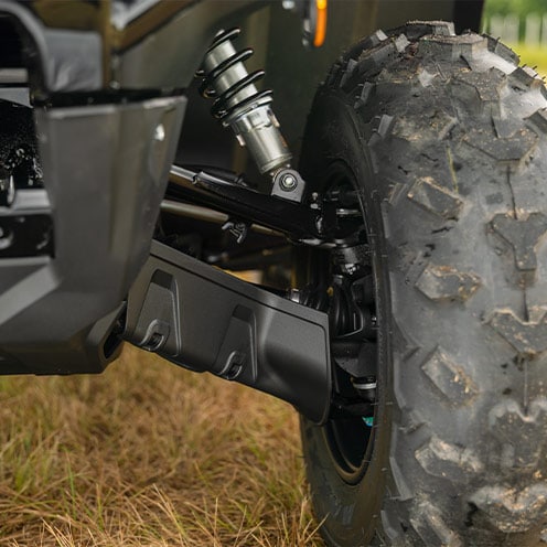 Wide front driveshaft guards