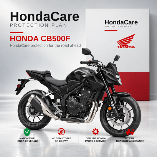 Honda CB500F HondaCare Protection Plan benefits and coverage information