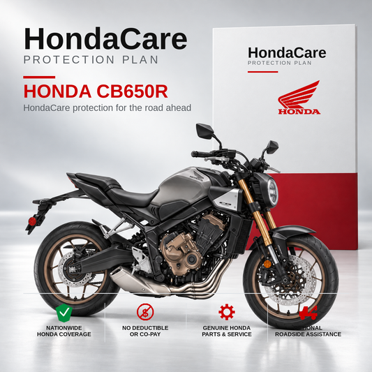 Honda CB650R HondaCare Protection Plan benefits and coverage information