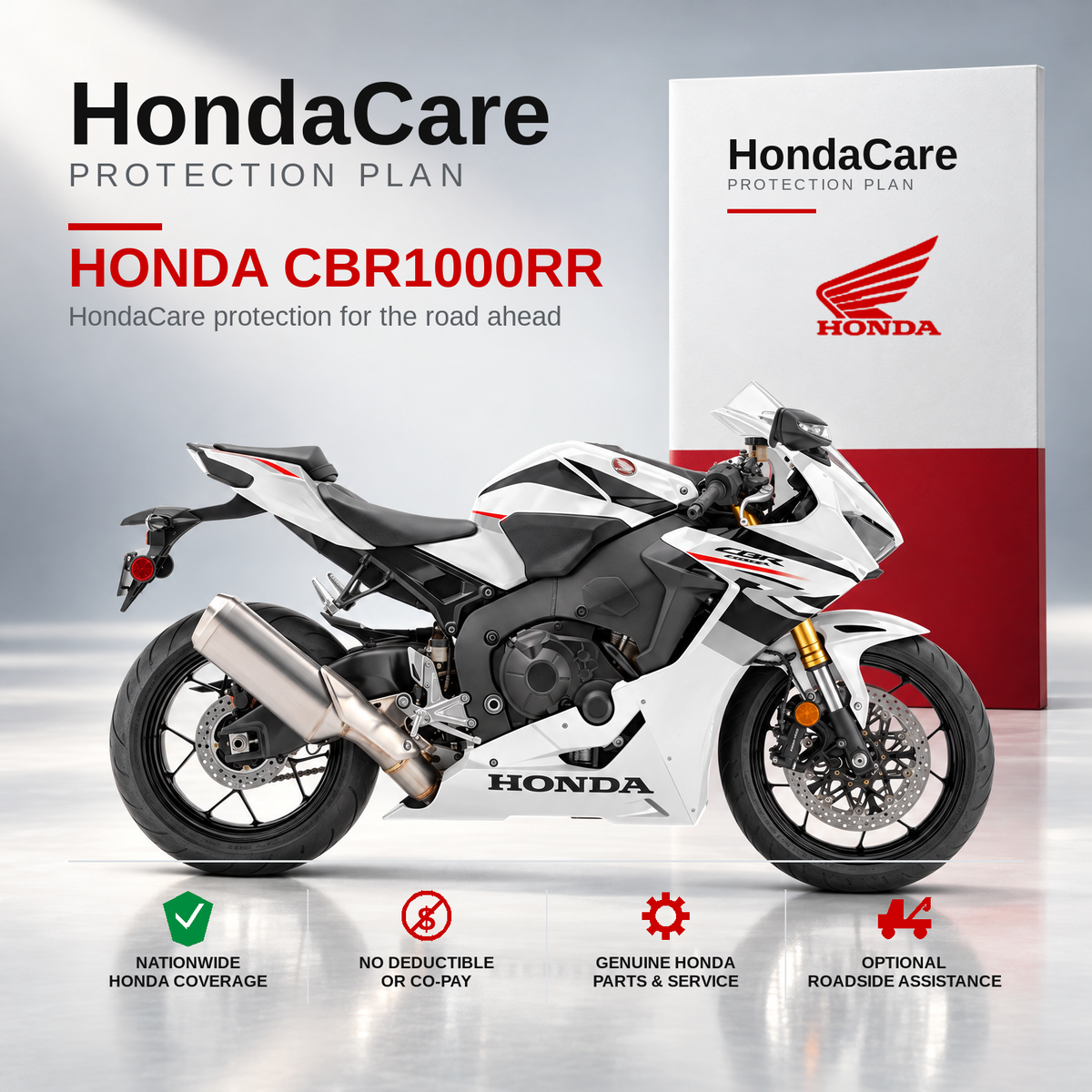 Honda CBR1000RR HondaCare Protection Plan benefits and coverage information