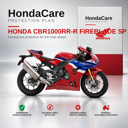 Honda CBR1000RR-R Fireblade SP HondaCare Protection Plan benefits and coverage information