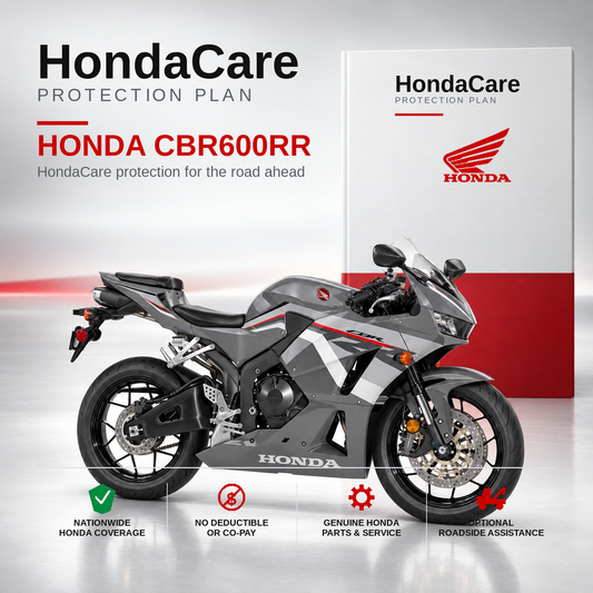 Honda CBR600RR HondaCare Protection Plan benefits and coverage information