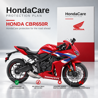 Honda CBR650R HondaCare Protection Plan benefits and coverage information