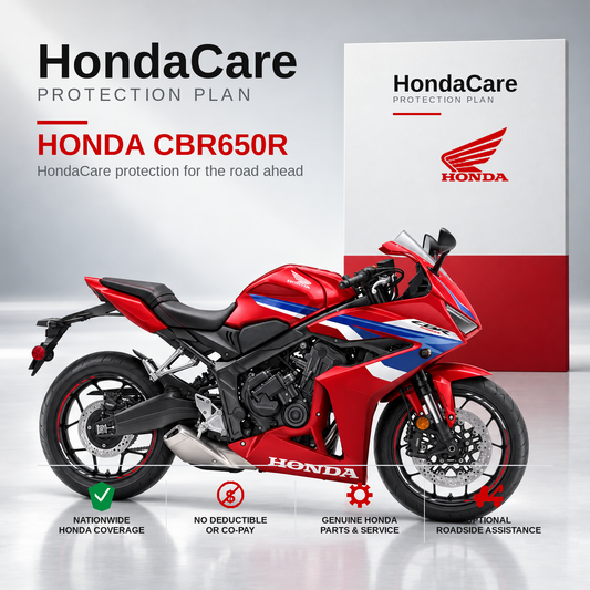 Honda CBR650R HondaCare Protection Plan benefits and coverage information