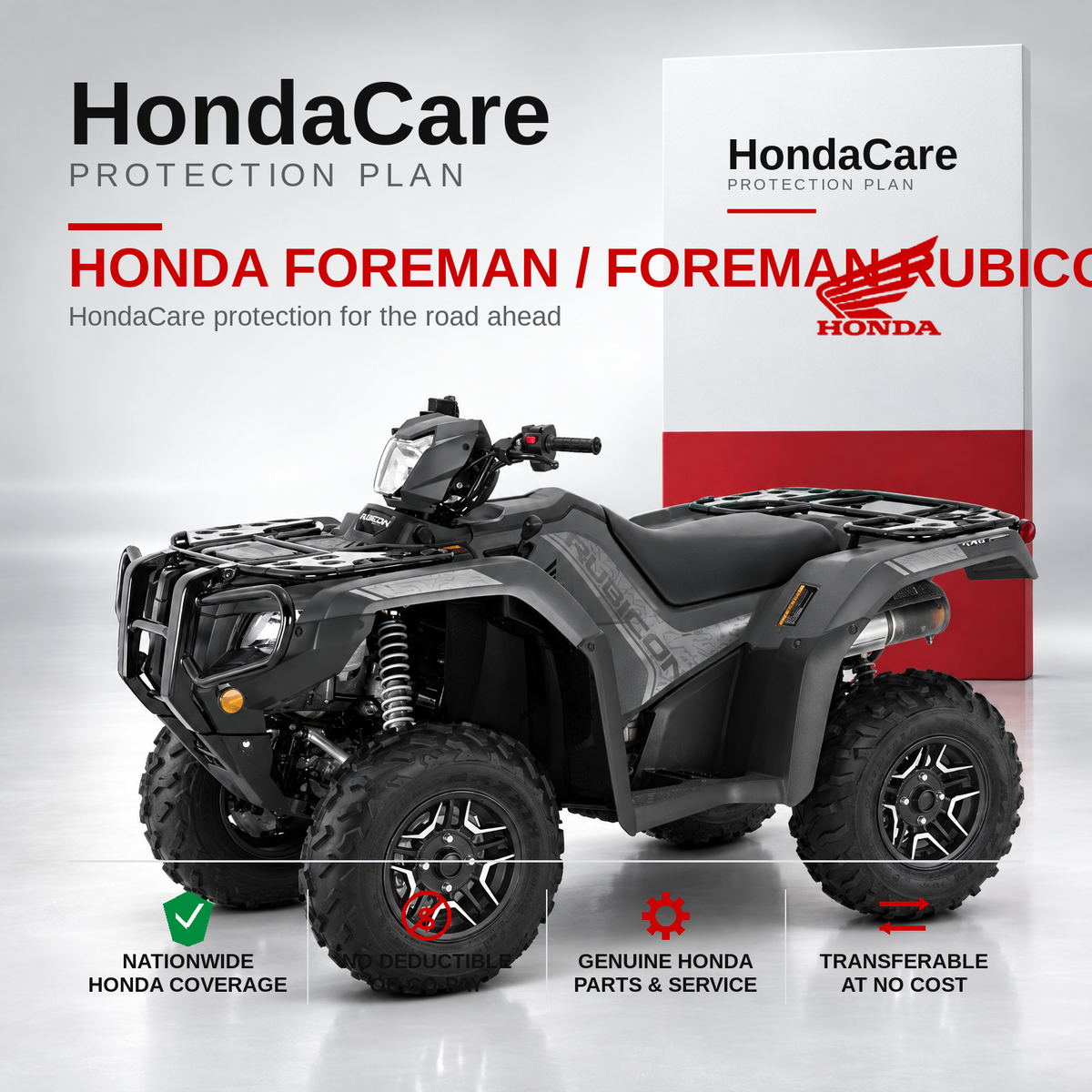 Honda Foreman / Foreman Rubicon HondaCare Protection Plan benefits and coverage information