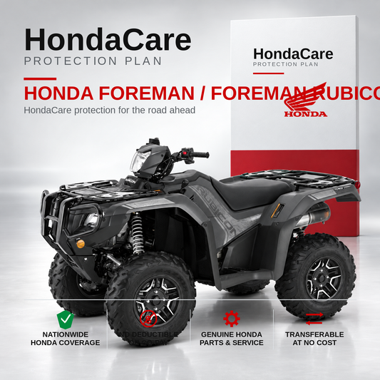 Honda Foreman / Foreman Rubicon HondaCare Protection Plan benefits and coverage information