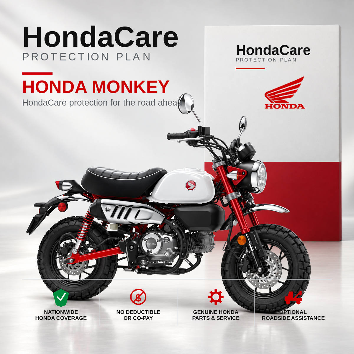 Honda Monkey HondaCare Protection Plan benefits and coverage information