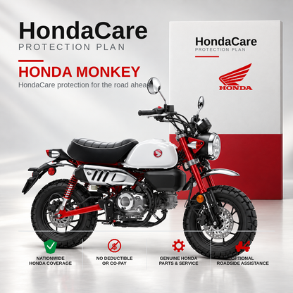 Honda Monkey HondaCare Protection Plan benefits and coverage information