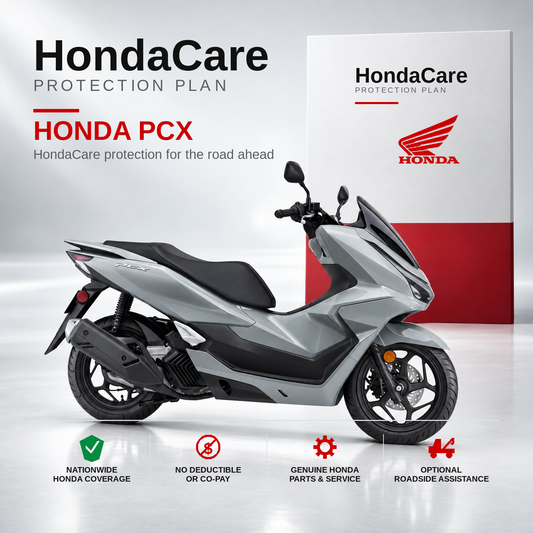 Honda PCX HondaCare Protection Plan benefits and coverage information