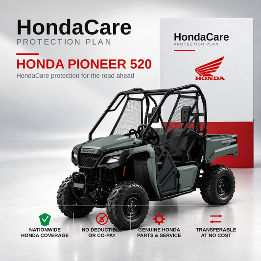 Honda Pioneer 520 HondaCare Protection Plan benefits and coverage information