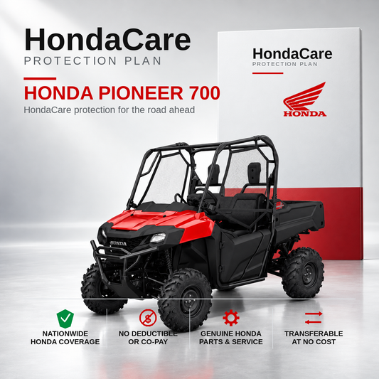 Honda Pioneer 700 HondaCare Protection Plan benefits and coverage information