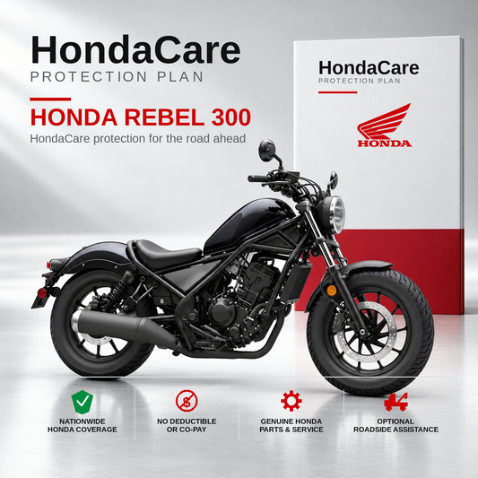 Honda Rebel 300 HondaCare Protection Plan benefits and coverage information