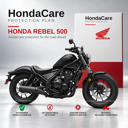 Honda Rebel 500 HondaCare Protection Plan benefits and coverage information