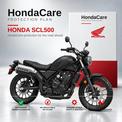 Honda SCL500 HondaCare Protection Plan benefits and coverage information