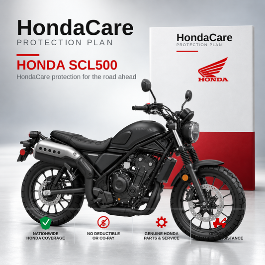 Honda SCL500 HondaCare Protection Plan benefits and coverage information