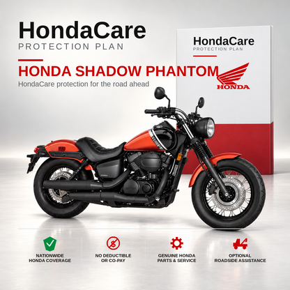 Honda Shadow Phantom HondaCare Protection Plan benefits and coverage information