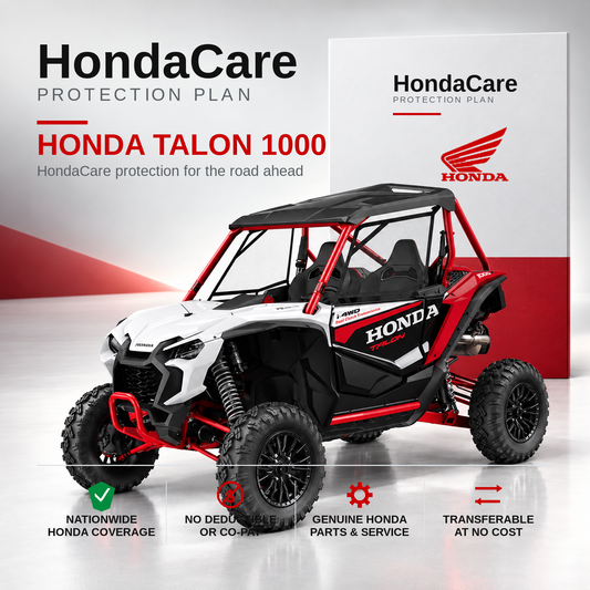 Honda Talon 1000 HondaCare Protection Plan benefits and coverage information