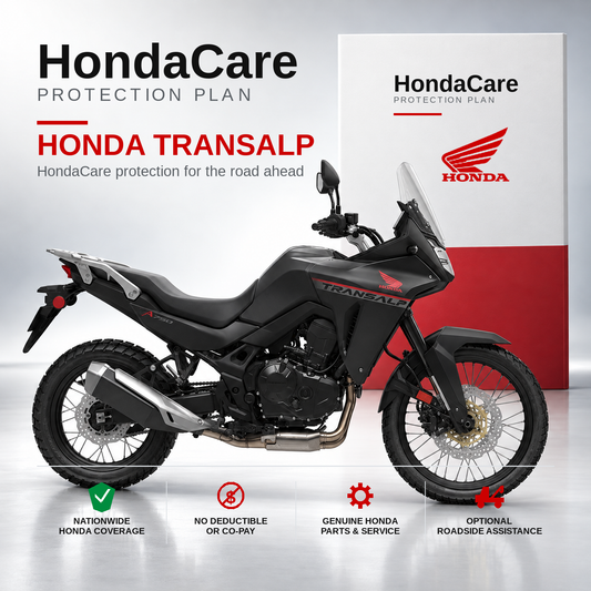 Honda Transalp HondaCare Protection Plan benefits and coverage information