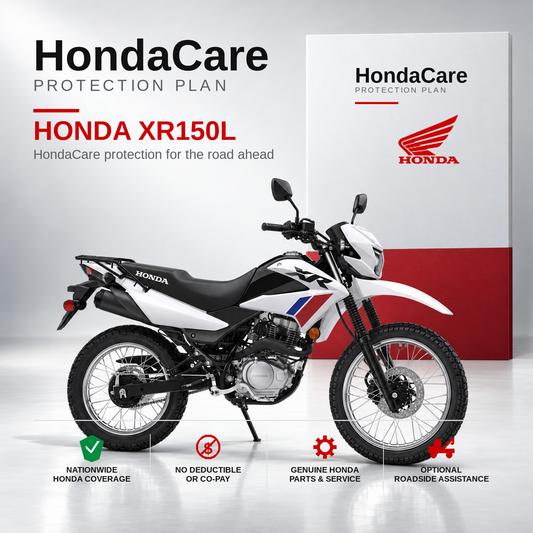 Honda XR150L HondaCare Protection Plan benefits and coverage information